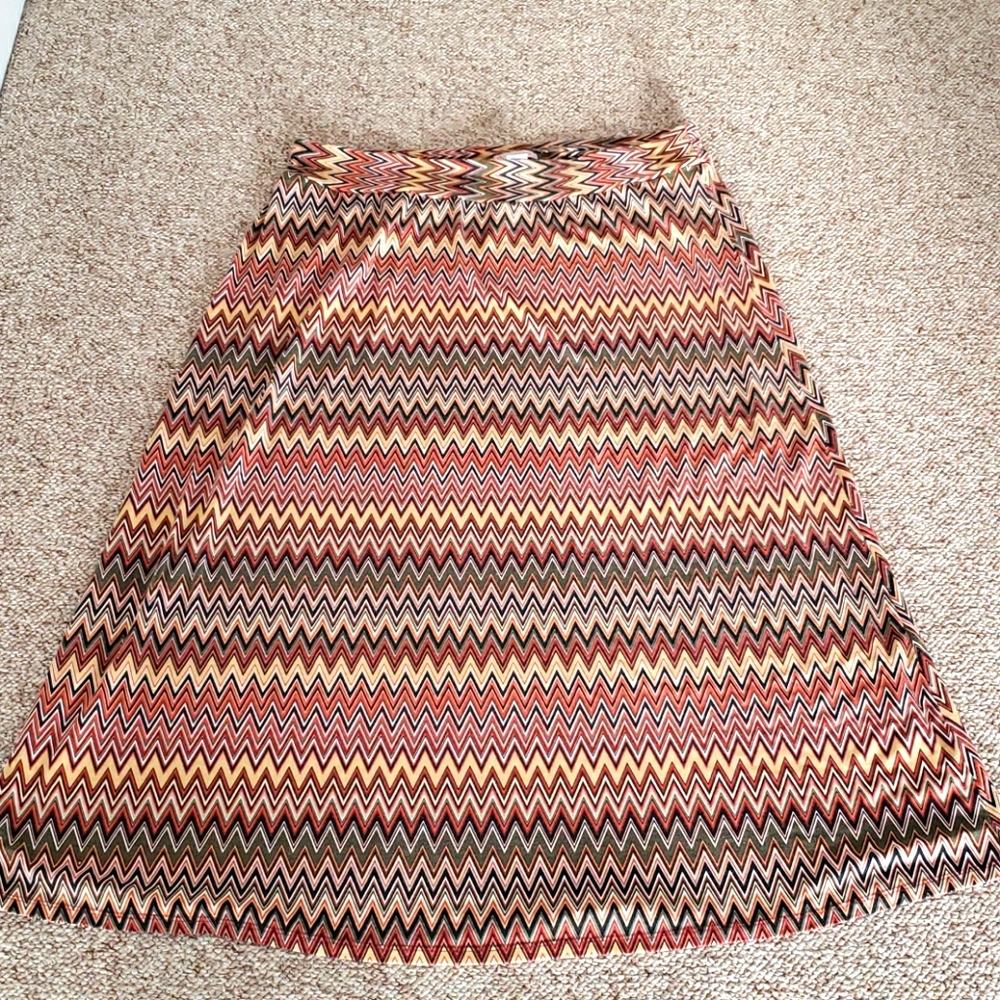 Established chevron long Maxi skirt